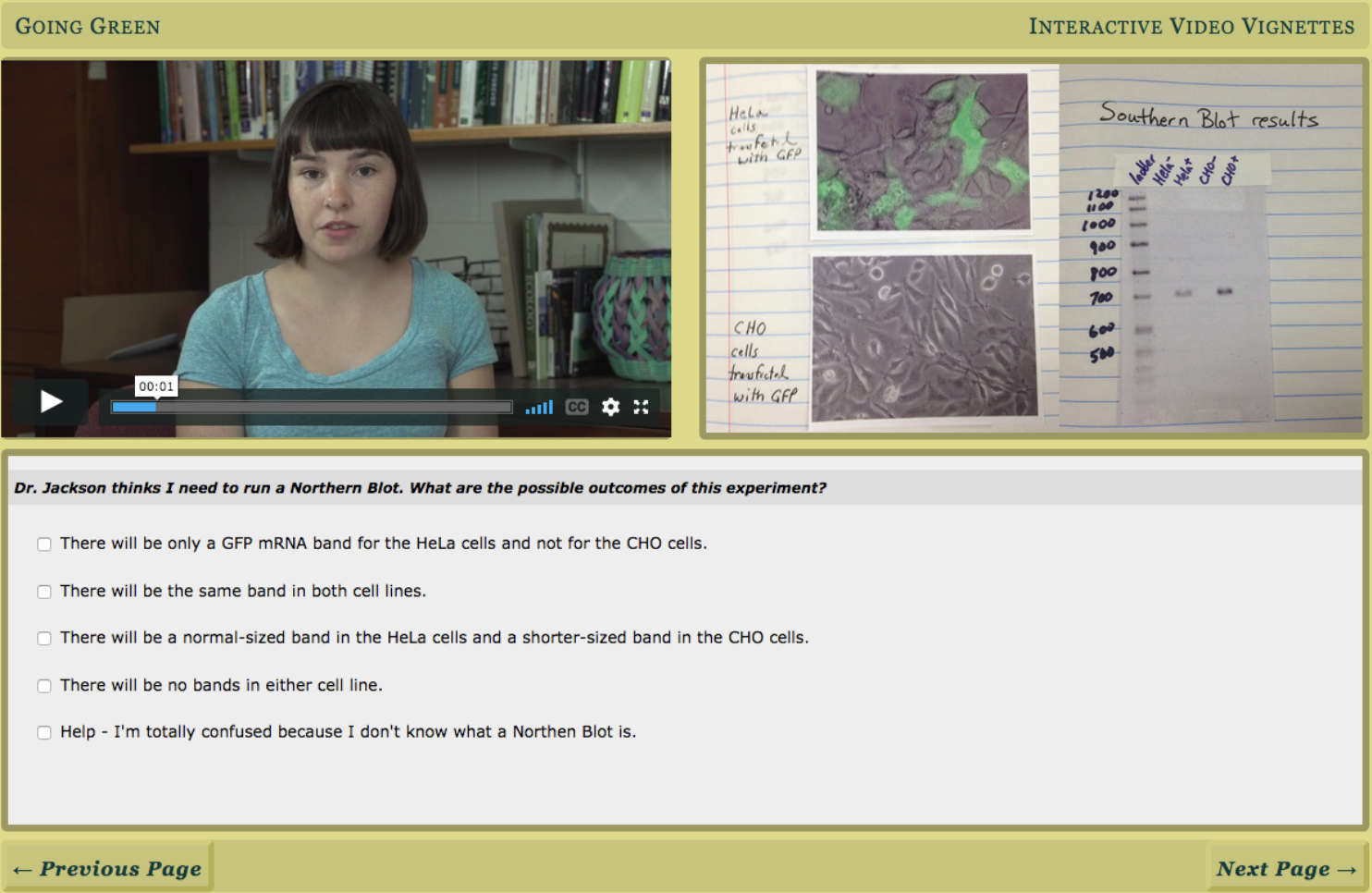 Interactive Video Vignettes for Biology